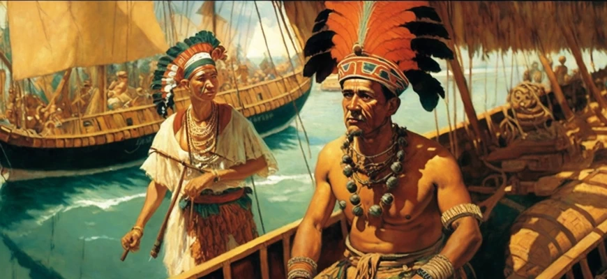 Development of navigation among Maya Indians